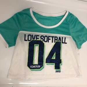 Justice “Love Softball” Shirt Size 14